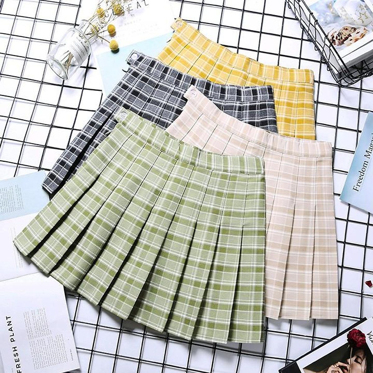 váy caro xếp ly giá tốt Tháng 7 2023 Chân váy  Mua ngay Thời Trang Nữ   Shopee Việt Nam
