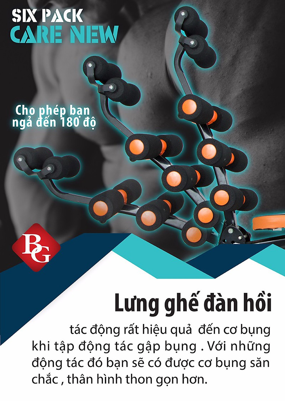 Máy Tập Cơ Bụng Đa Năng Cải Tiến New Six Pack Care KM2018 (hàng nhập khẩu)