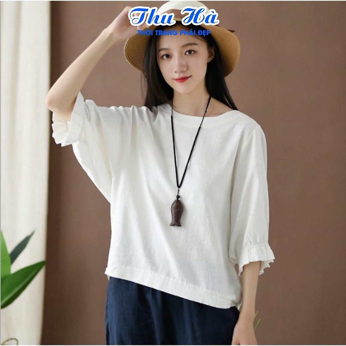 Mua Áo Kiểu Nữ Hàn Quốc Dáng Cánh Dơi Thu Hà Chất Liệu Đũi Mềm Mát, Form  Rộng Bigsize Che Khuyết Điểm Akh.45 - Trắng,Size 3Xl(80-98Kg) Tại Xinh 24  Giờ | Tiki