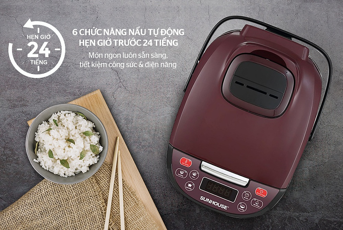 NỒI CƠM ĐIỆN TỬ 1.8L SUNHOUSE SHD8909 - Hàng chính hãng