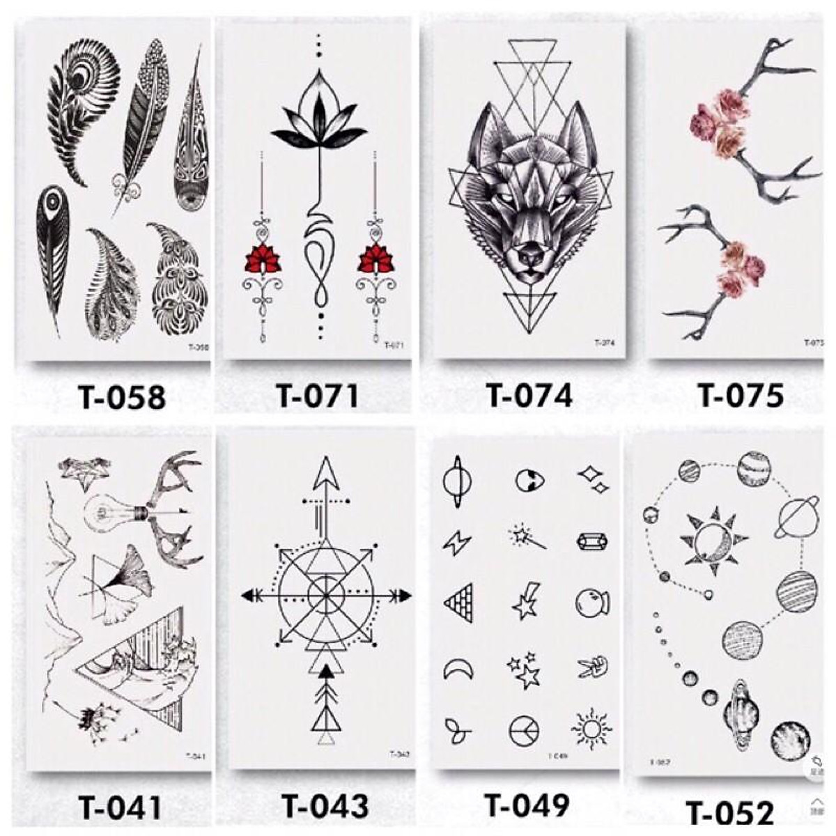 Mua COMBO 3 tấm mini tatto Bộ Nhiều Mẫu anime Hình Xăm Dán, Hình ...