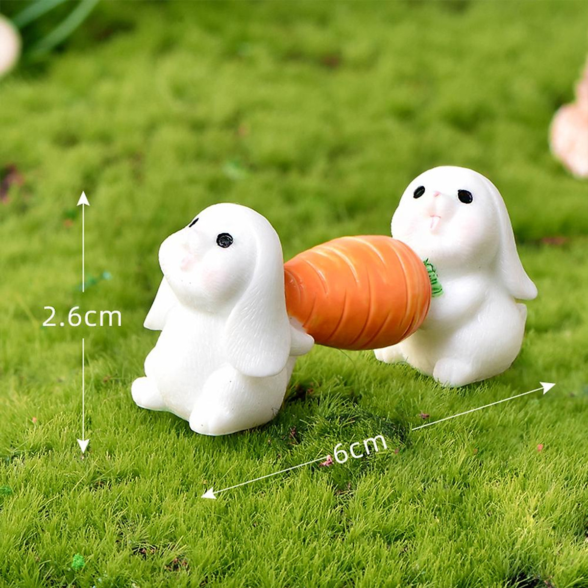 Harvest Rabbit Micro-landscape Ornaments Cute Animal Cabbage Boat ...