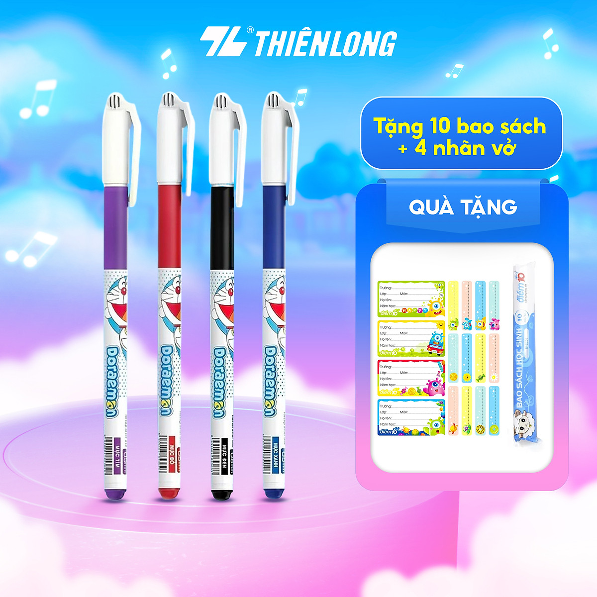 Bộ 10 Bút Gel Thiên Long Doraemon GEL-012/DO