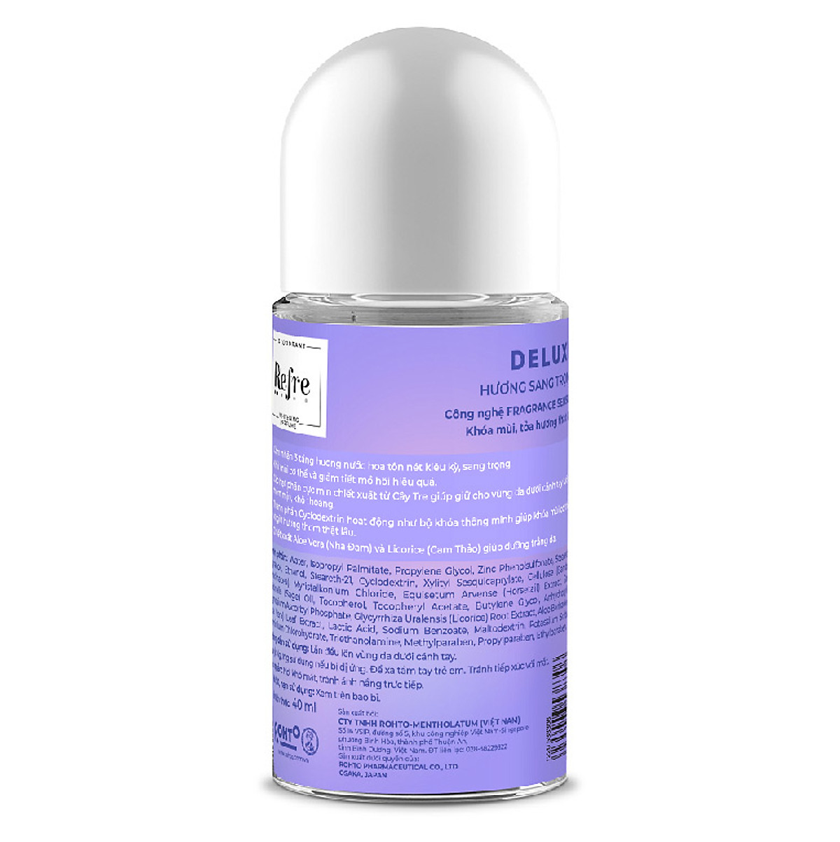 Lăn Khử Mùi Dưỡng Trắng Hương Nước Hoa Refre Whitening Deluxe Hương Sang Trọng (40ml)