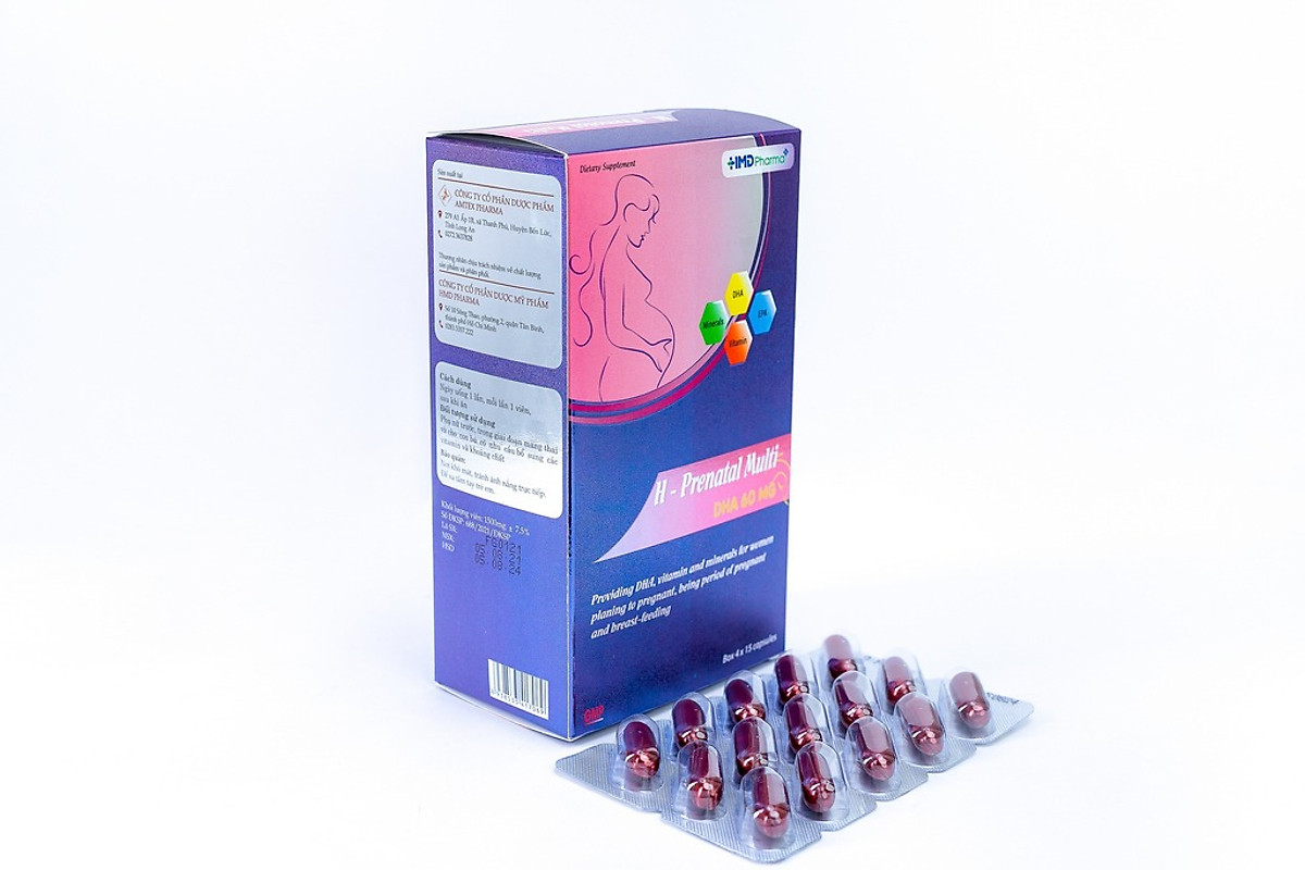 Viên uống vitamin tổng hợp H - PRENATAL MUTI DHA cho mẹ bầu VHDT (vhdtshop)