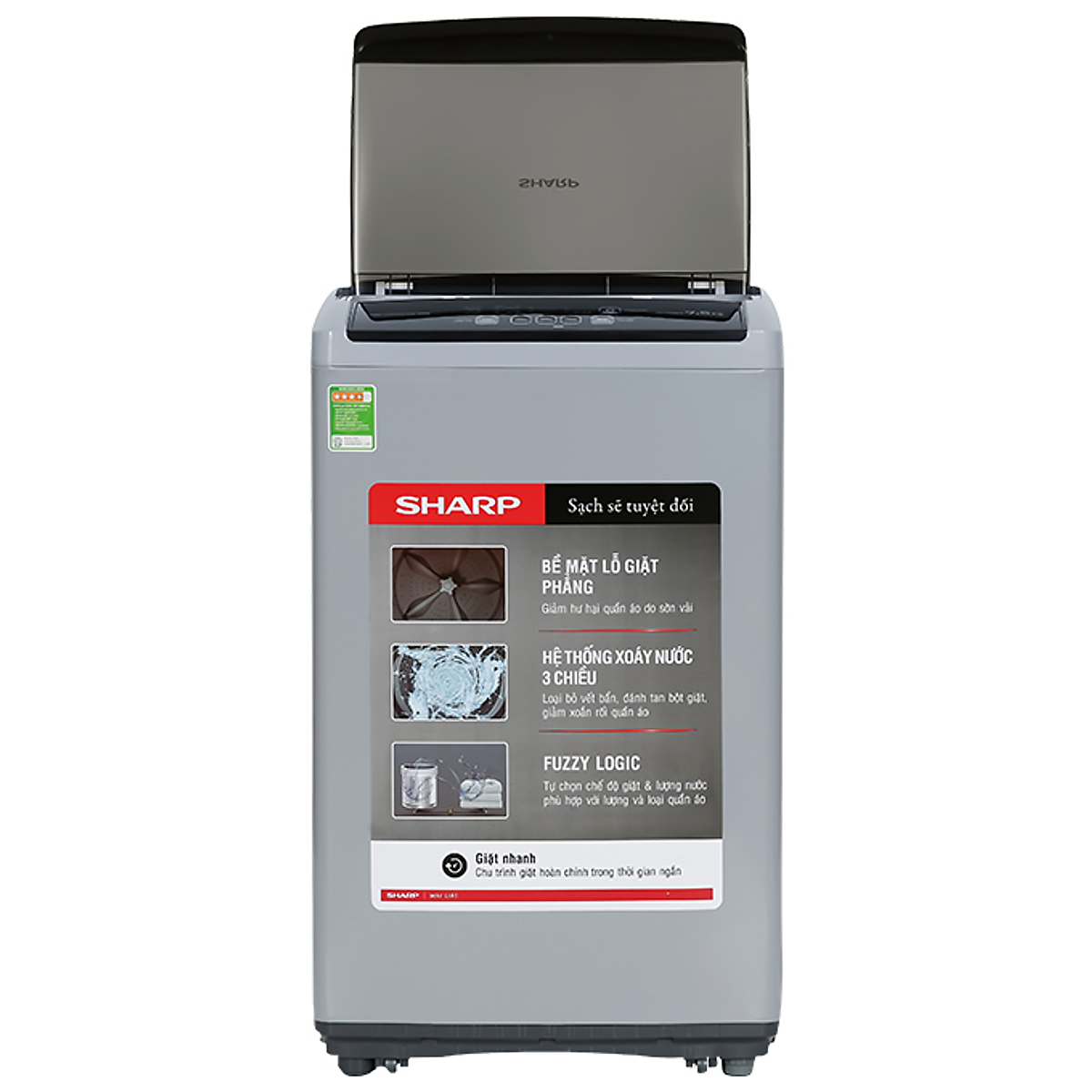 Máy Giặt Sharp Inverter 7.5 Kg ES-Y75HV-S -Hàng chính hãng( Chỉ giao HCM)