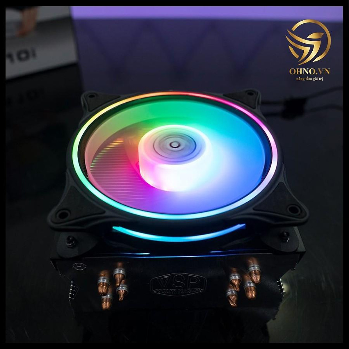 Fan CPU VSP COOLER MASTER T410i LED RGB Quạt Tản Nhiệt Khí Máy Tính Làm Mát CPU Có Gắn LED