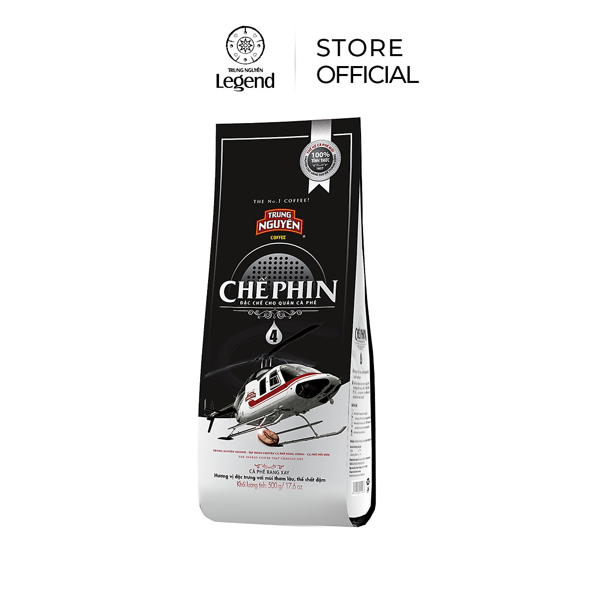 Combo 2 Bịch Cà Phê Trung Nguyên Legend Chế Phin 4 – Gói 500g – Pha Đá Sữa Ngon, Vị Nặng Đậm, Thơm Lâu