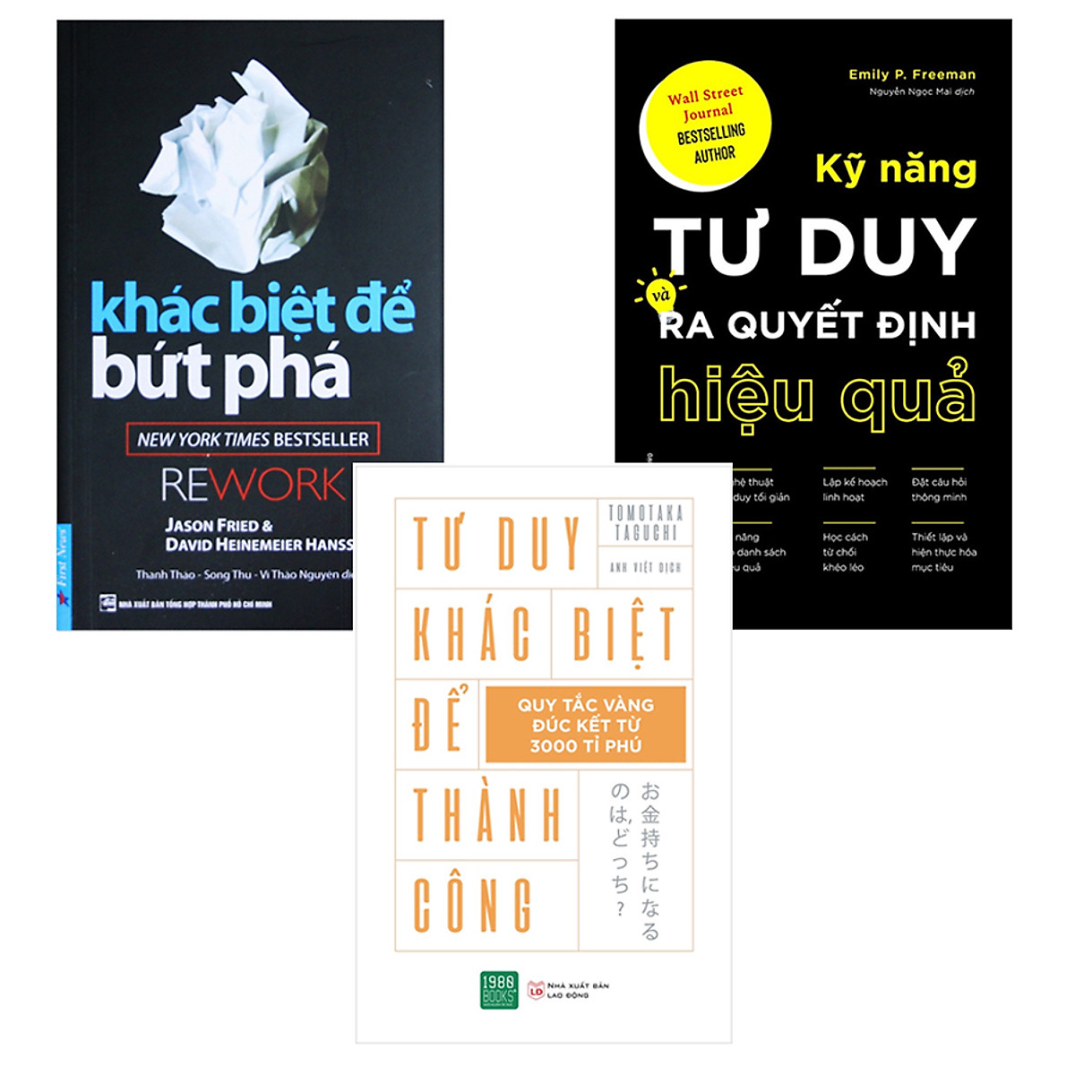 Combo Sách Khác Biệt Để Thành Công: Khác Biệt Để Bứt Phá, Kỹ Năng Tư Duy Ra Quyết Định Hiệu Qủa, Tư Duy Khác Biệt Để Thành Công