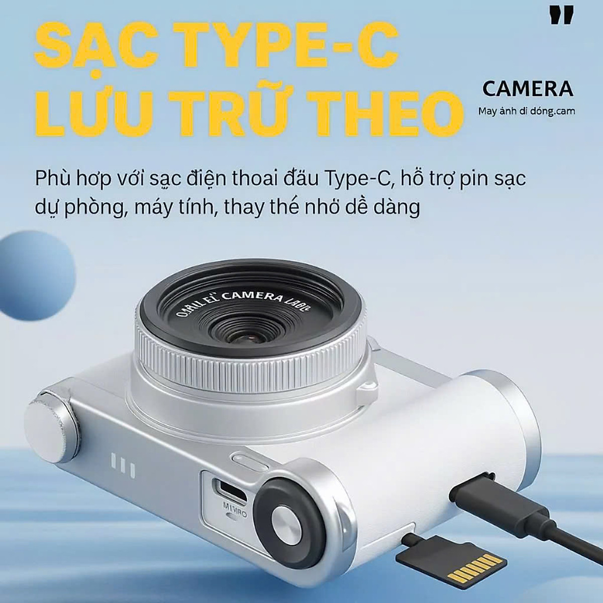 Máy Chụp Ảnh Mini Kèm Thẻ 512G T Retro Kỹ Thuật Số CCD 4K Cho Học Sinh ...