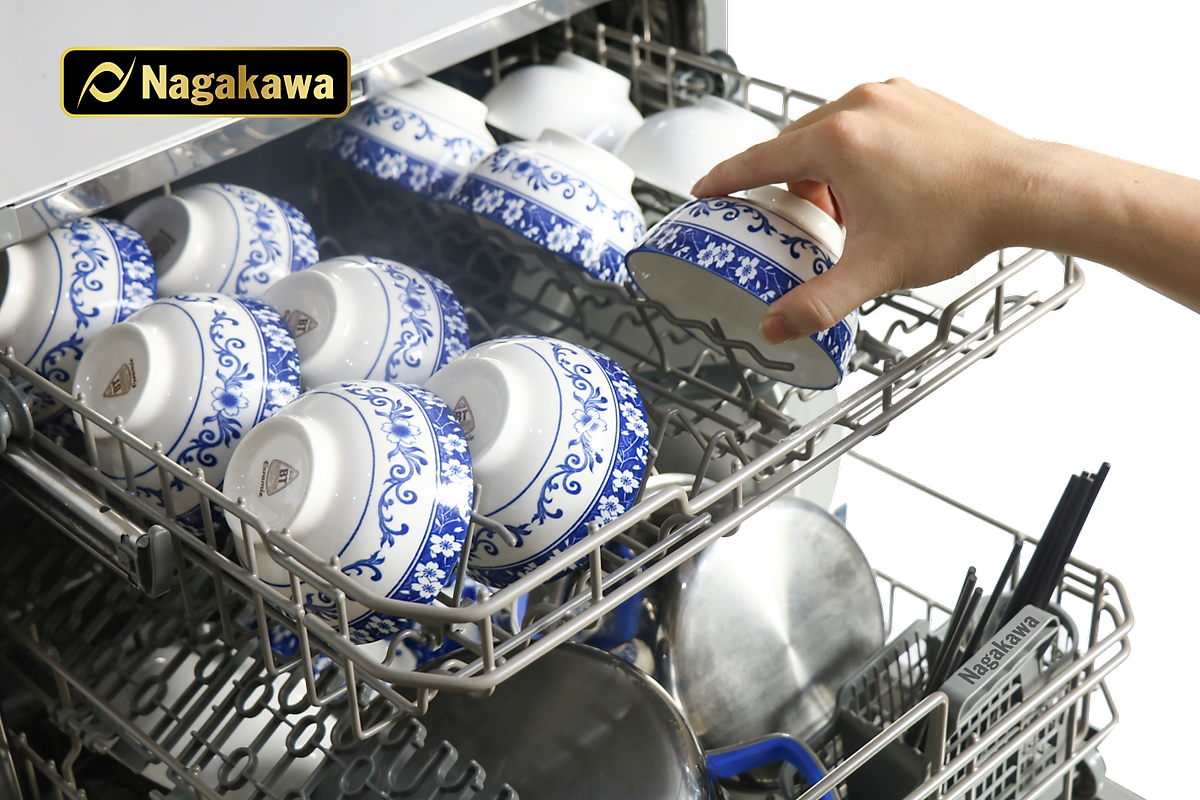 Máy rửa bát 8 bộ cao cấp Nagakawa NK8D61M- Bảo hành 2 năm - Made in Malaysia - Hàng chính hãng