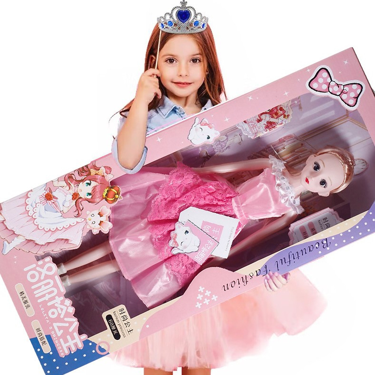 Búp bê barbie 60cm công chúa elsa đồ chơi cho bé gái 2 3 4 5