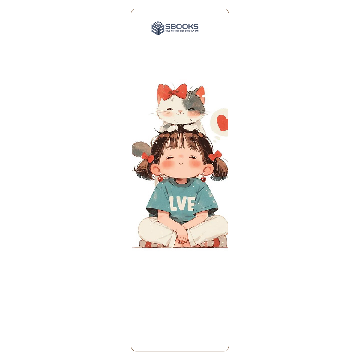 5 Cái Bookmark Kẹp Sách, Dấu Trang Hoạ Tiết Bé Và Mèo - SBOOKS