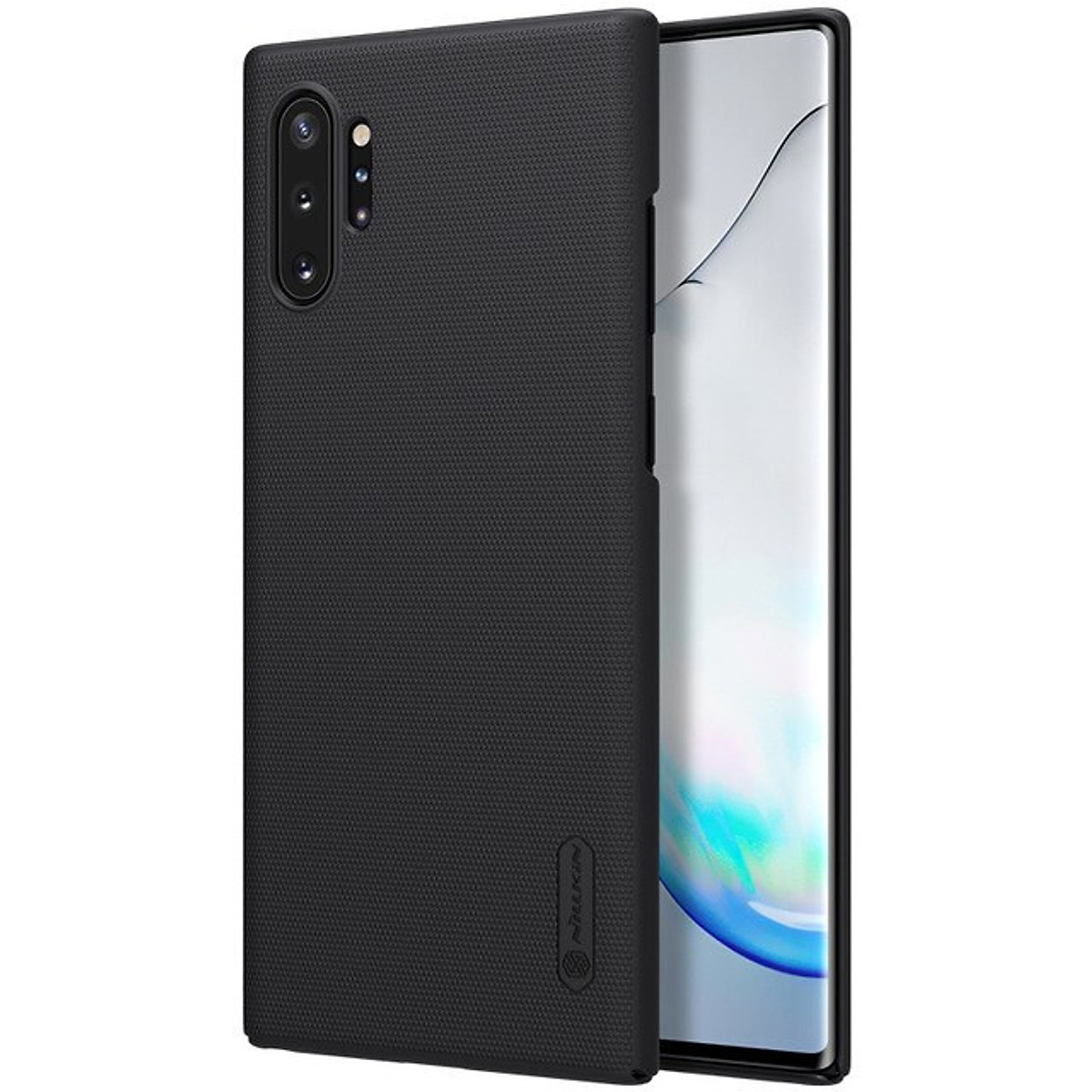 Ốp Lưng Sần Chống Sốc Cho Samsung Galaxy Note 10 Plus hiệu Nillkin (tặng kèm giá đỡ hoặc miếng dán từ tính) - Hàng Chính Hãng