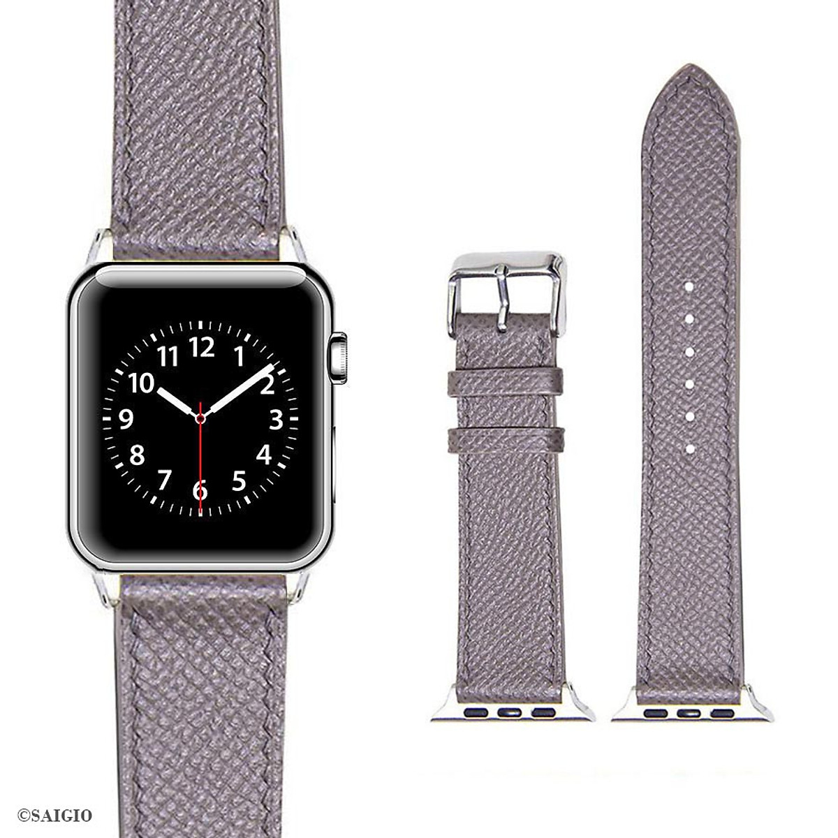 Dây Đồng Hồ Apple Watch 49mm 45mm 44mm 42mm, Chất Liệu Da Bê EPSOM Thảo Mộc Cao Cấp, Nhập Khẩu Từ Châu Âu, Dây Đeo Phong Cách Hiện Đại và Sang Trọng, Tương Thích Các Phiên Bản Series Ultra2/Ultra/SE2/SE/9/8/7/6/5/4/3/2/1