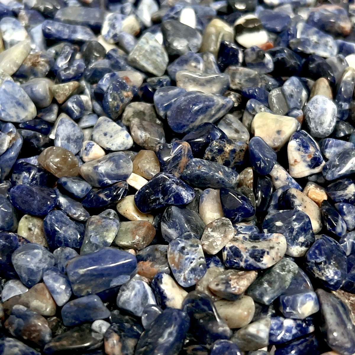 100g Vụn đá Sodalite - Viên đá hoàng gia tự nhiên