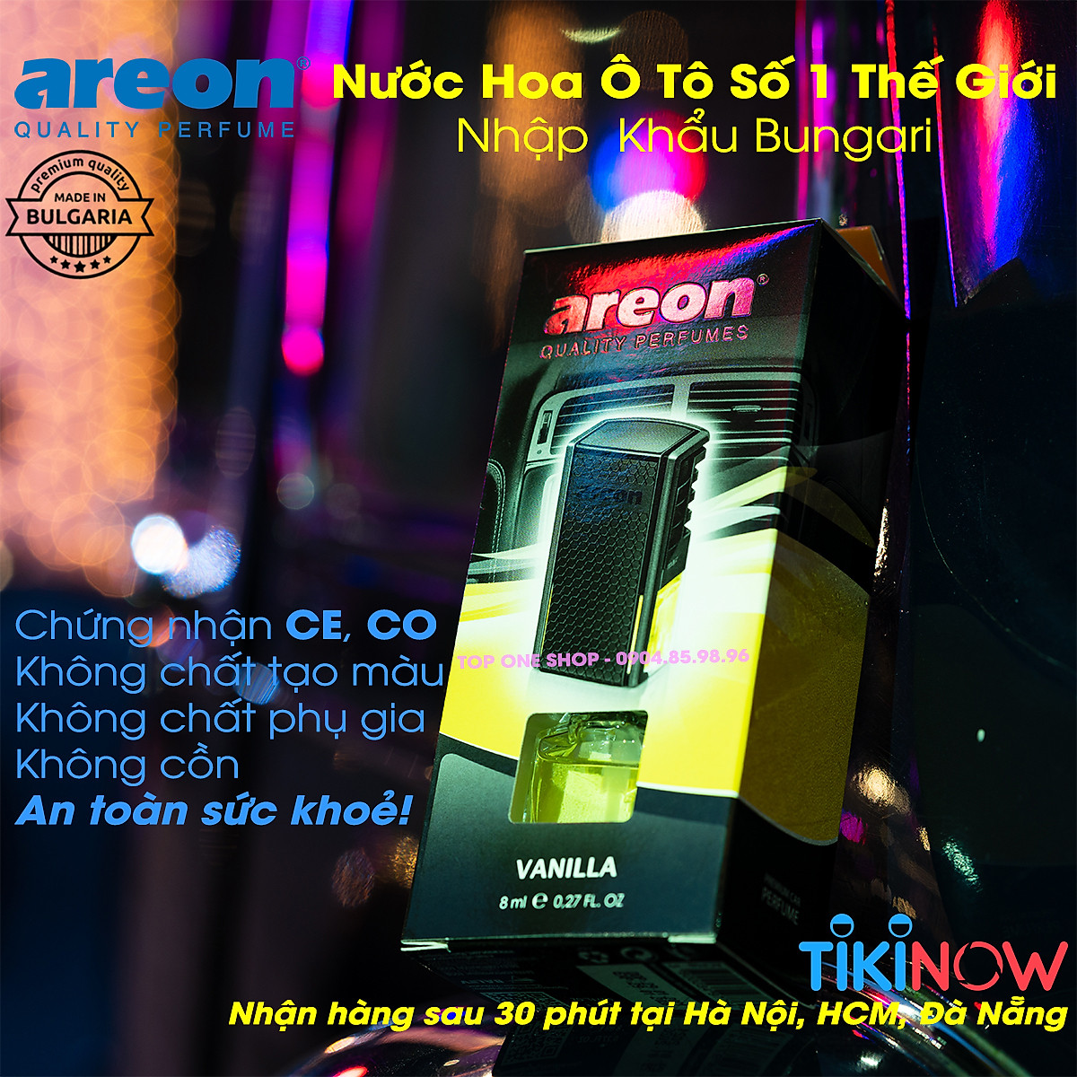 Sáp thơm ô tô hương vani – Areon Ken Vanilla (NHẬP KHẨU BULGARIA)
