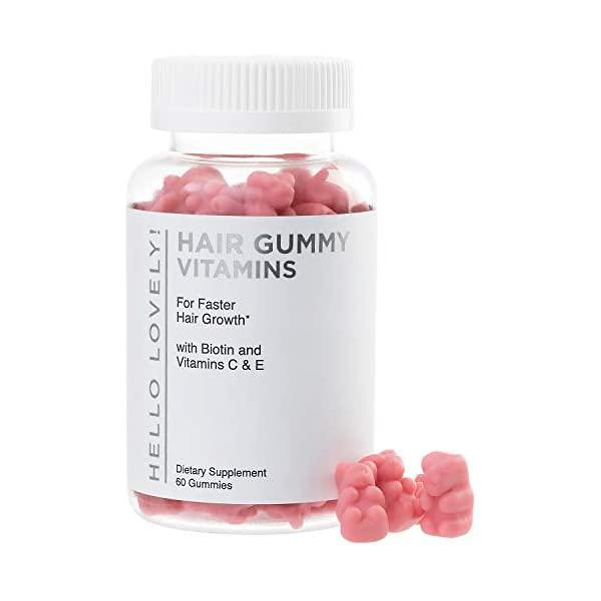 Angel Bear Hair Vitamins Gummies with Biotin 5000 mcg Vitamin C & E Support Hair Growth, Angel Bear Hair Vitamins Gummies with Biotin 5000 mcg Vitamin C & E Support Hair Growth,