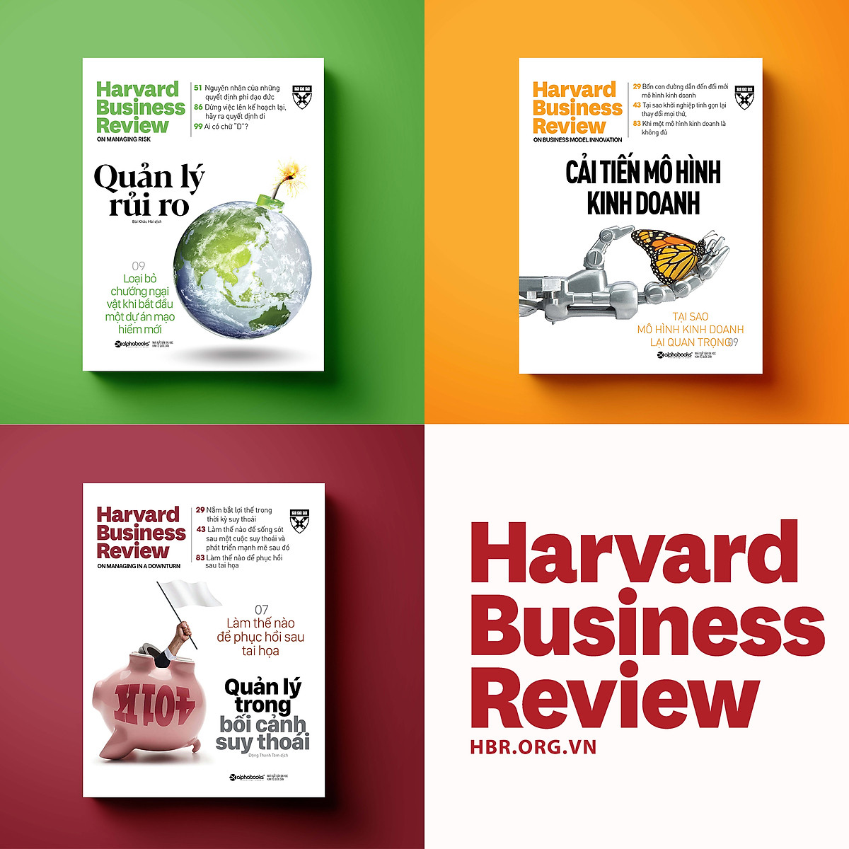 Combo Harvard Business Review Quản Lý Xuyên Khủng Hoảng: Cải Tiến Mô Hình Kinh Doanh + Quản Lý Trong Bối Cảnh Suy Thoái + Quản Lý Rủi Ro