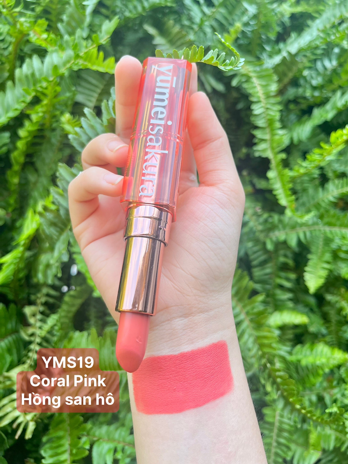 Son Thỏi Màu Hồng San Hô Lì Mịn Siêu Dưỡng Yumeisakura Chotto Matte Sweetie Coral Pink YMS19 3.5g