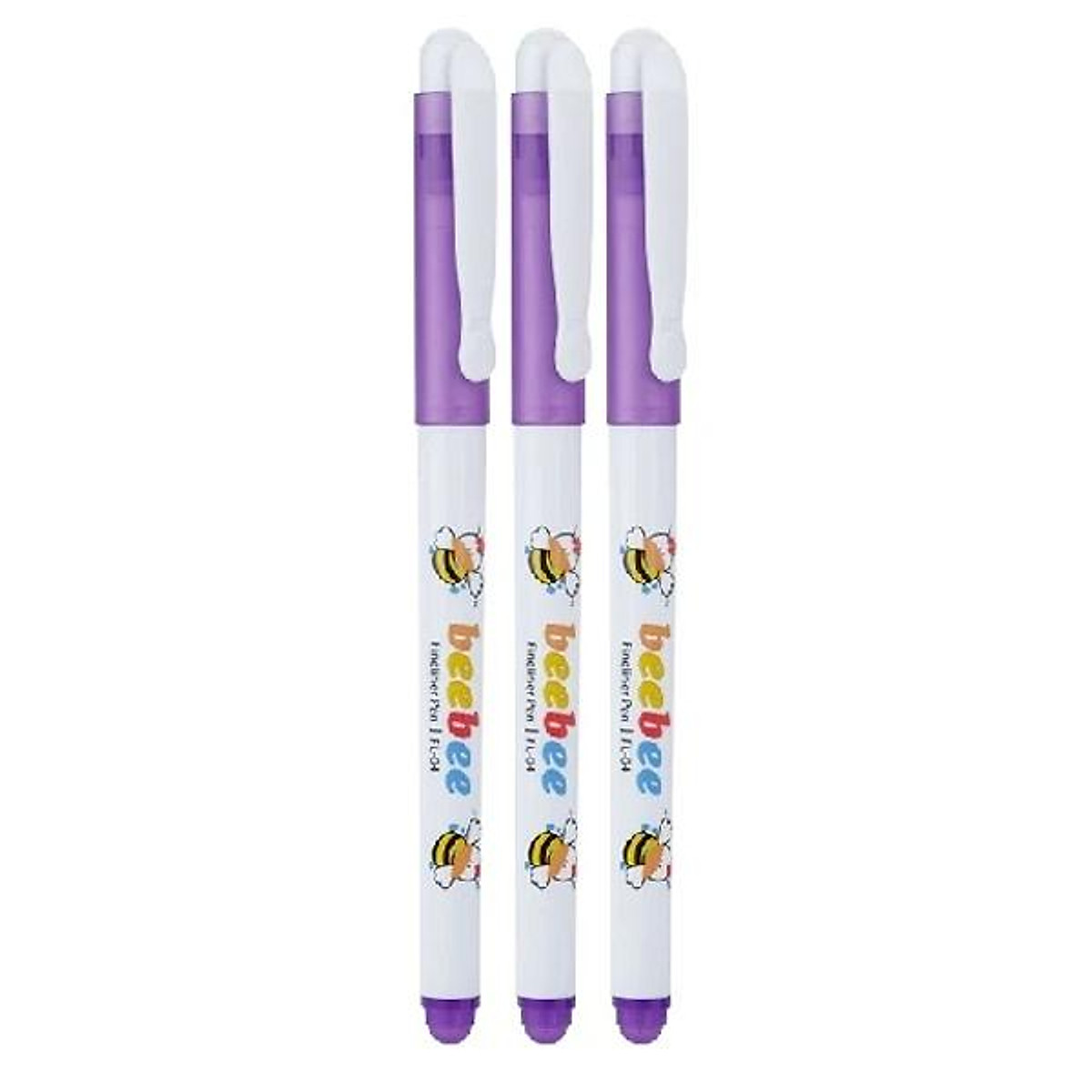 Vỉ 3 Bút Lông Kim Beebee Thiên Long - FL-04 - Màu Tím
