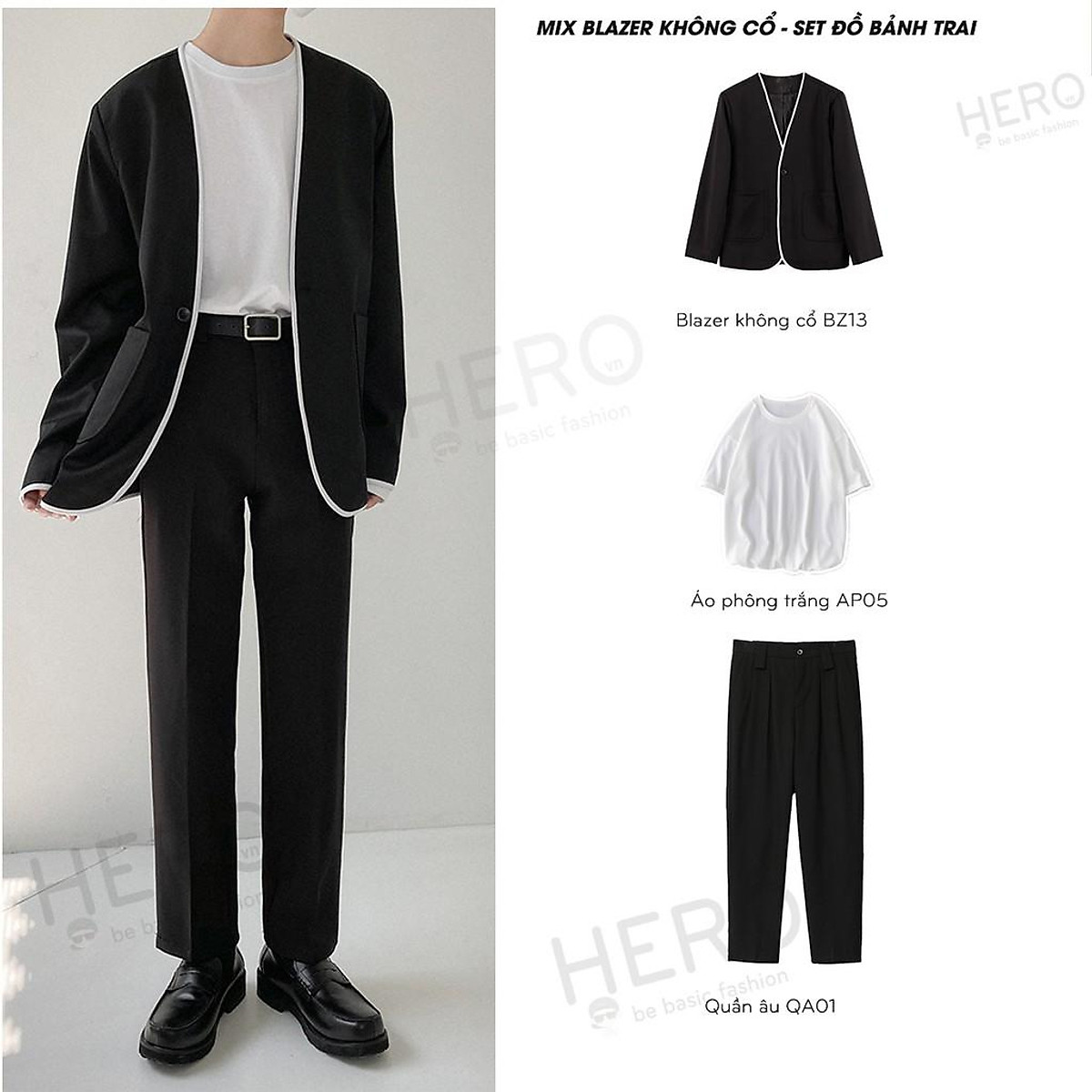 Blazer nam trắng không cổ: Blazer nam trắng không cổ là một kiểu dáng đầy mới mẻ so với các mẫu blaizer truyền thống. Năm 2024, những chiếc blazer nam trắng này trông càng trẻ trung, năng động hơn trong khi vẫn giữ được sự sang trọng và lịch lãm. Hãy nhấp vào bức hình để khám phá thêm về kiểu blazer này.