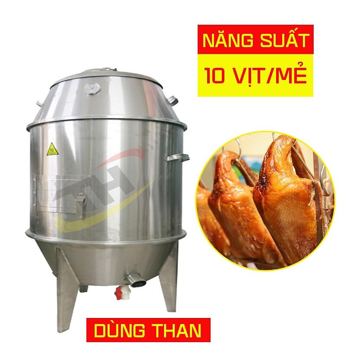 Lò quay vịt, lò quay gà vịt Inox phi 60 - Bếp nướng, vỉ nướng