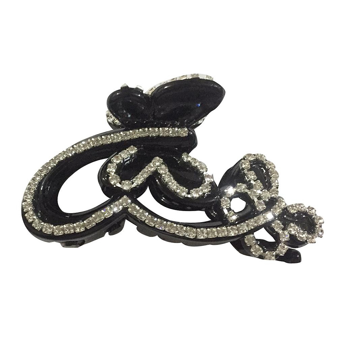 Rhinestone Butterfly Large Hair Claw Clip Hair Accessories for Women Black Rhinestone Butterfly Large Hair Claw Clip Hair Accessories for Women Black