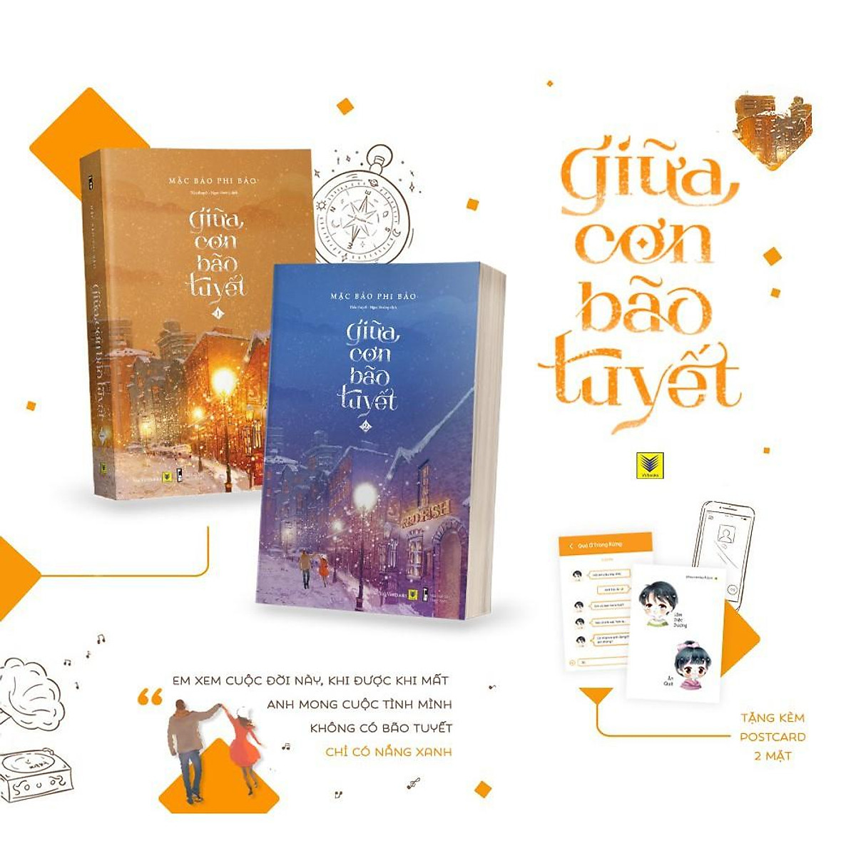 Sách - Giữa Cơn Bão Tuyết (Trọn bộ 2 tập) (tặng kèm bookmark)