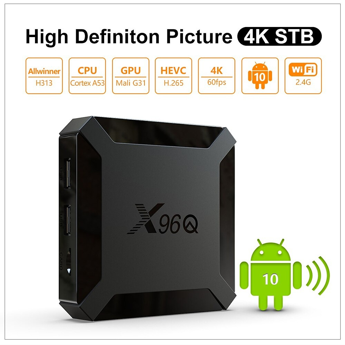 Android tivi X96Q có điều khiển giọng nói cử chỉ tay người dùng hỗ trợ tìm kiếm bằng tiếng việt Android 10 cài sẵn chương trình tivi truyền hình cáp, Phim HD miễn phí vĩnh viễn - Hàng Nhập Khẩu