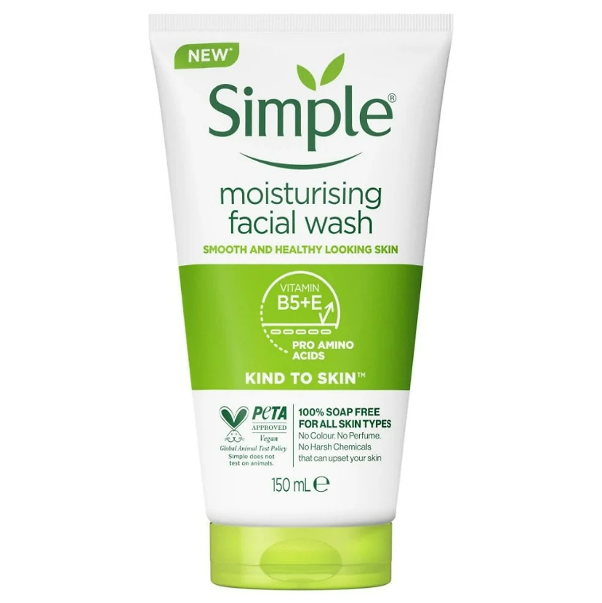 Sữa rửa mặt Simple giúp cấp ẩm, da trông khỏe và mịn màng - cho da khô nhạy cảm 150ml [CHÍNH HÃNG ĐỘC QUYỀN] [MỚI]