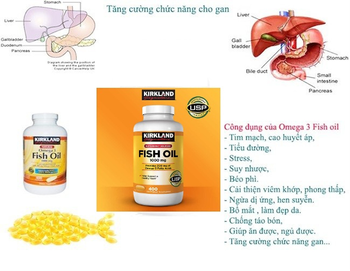 Omega 3 Fish oil Kirkland Hỗ trợ sức khỏe não bộ, Tim mạch, Khớp, Bổ mắt, Và tăng sức khỏe tổng thể - QuaTangMe Extaste