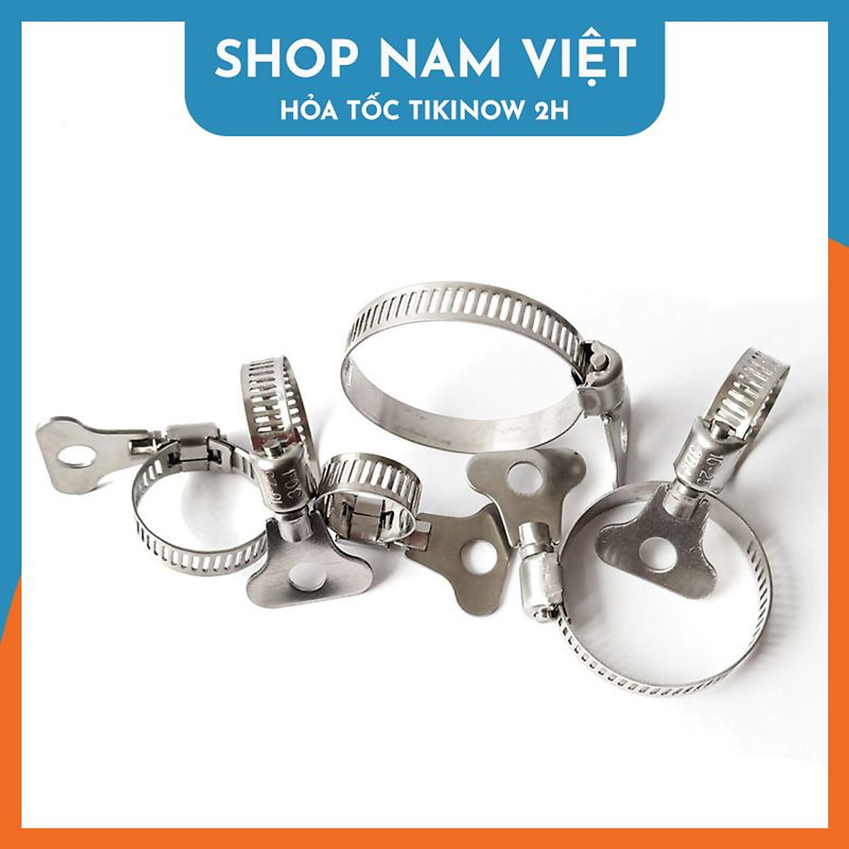 Đai Siết Cổ Dê Inox Chịu Tải Nặng, Có Tay Vặn
