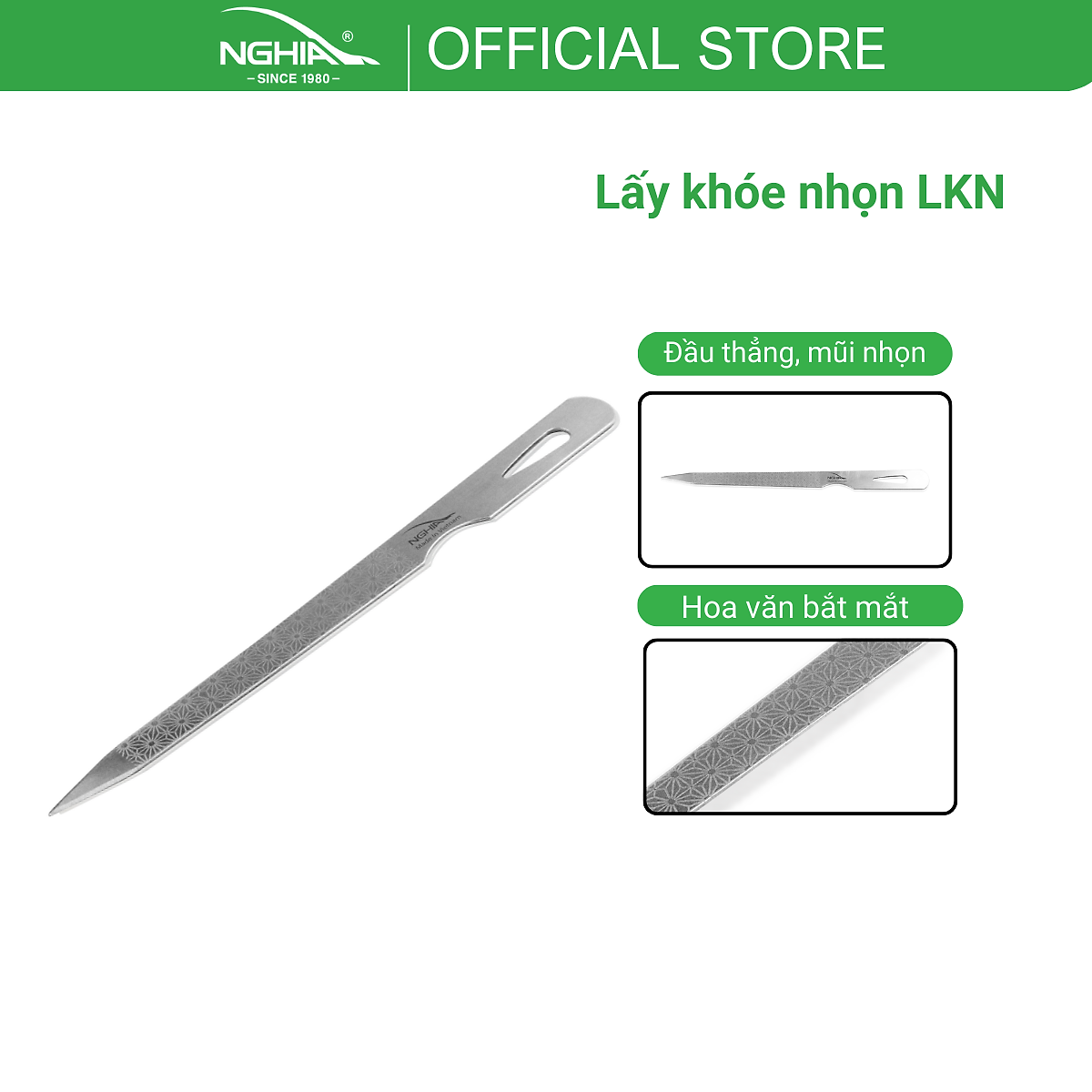 Cây Lấy Khóe Đầu Nhọn Inox Hỗ Trợ Móc Khóe và Vệ Sinh Khóe KỀM NGHĨA