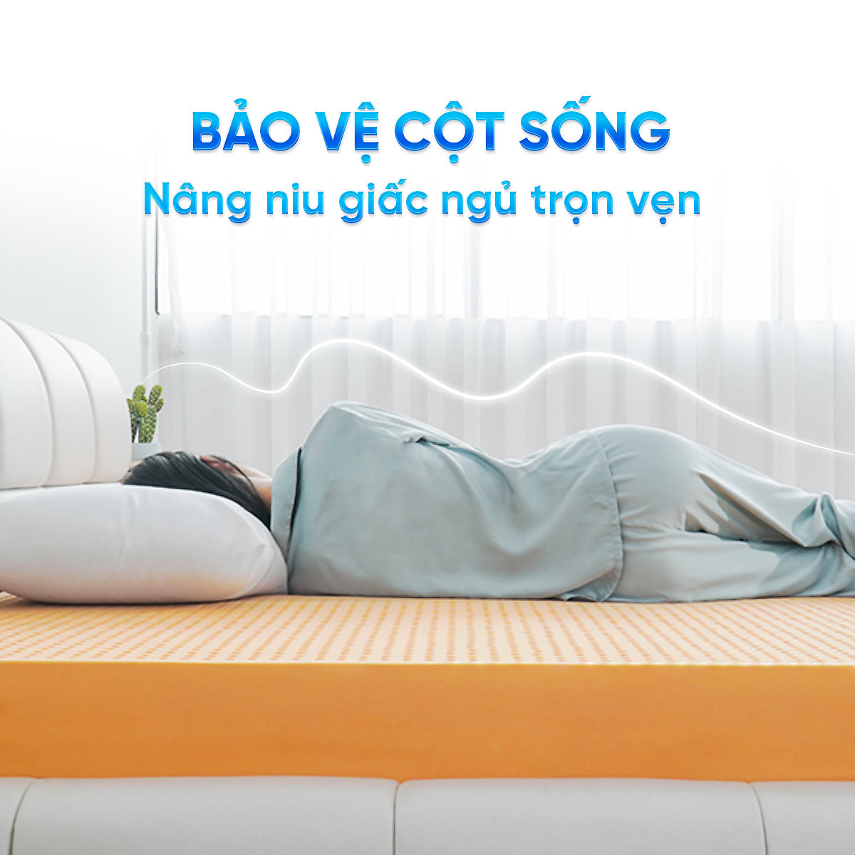 Nệm Cao Su Thiên Nhiên Latex Thuần Việt - Nâng Đỡ 7 Vùng, Thoáng Khí - Bảo Hành 15 Năm