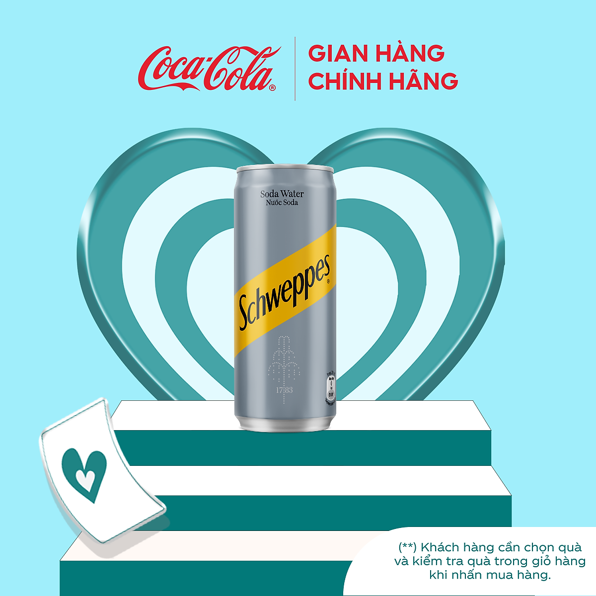 Lốc 24 Lon Nước Soda Giải Khát Schweppes Soda Sleek 320ml/Lon Coca-Cola Official Store