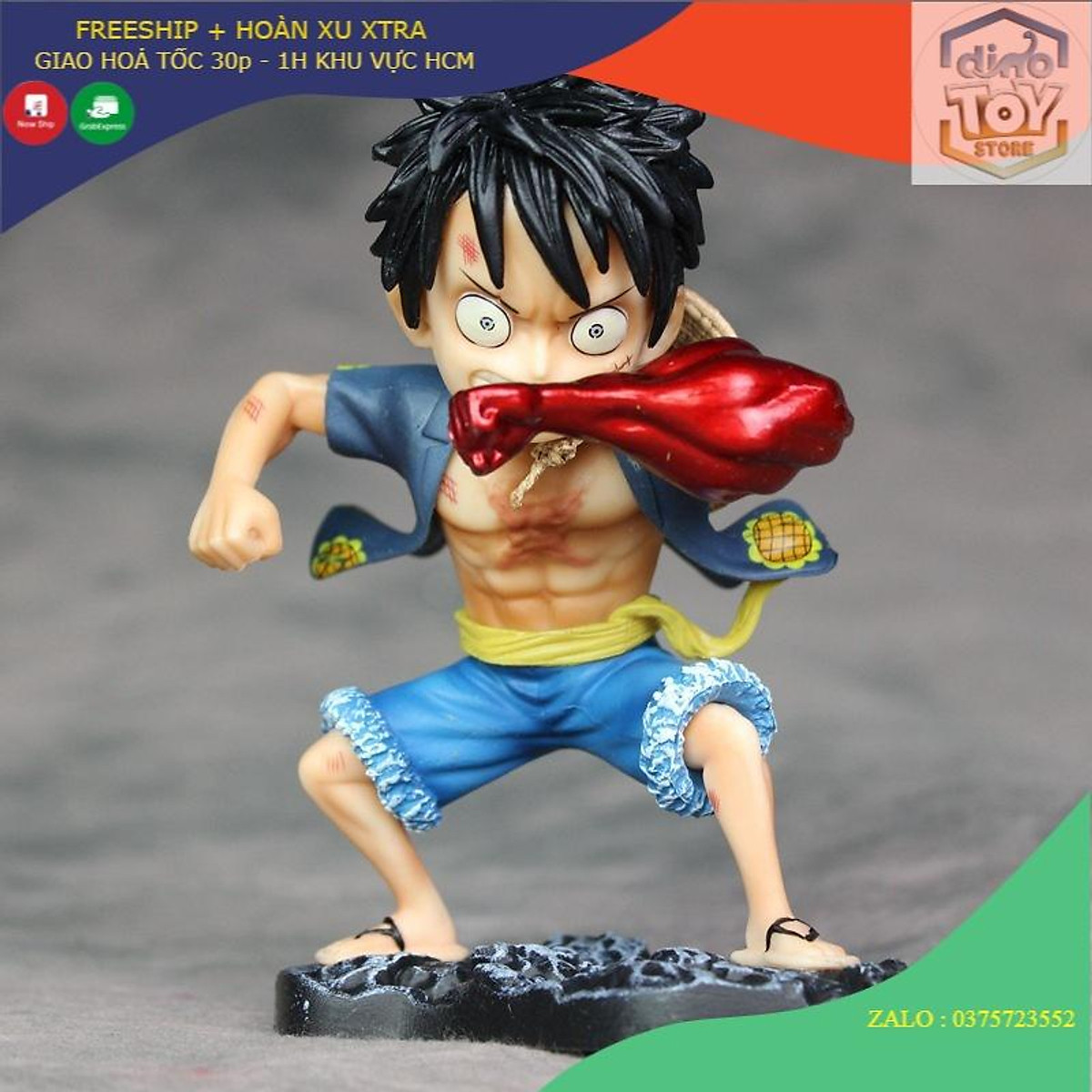 Mô Hình Luffy Gear 4 Chibi Trạng Thái Chiến Đấu Cao 13cm Nặng 350