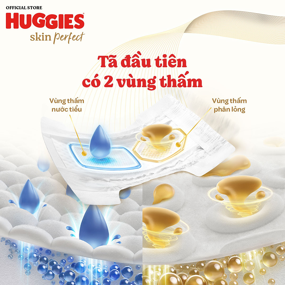 Thùng 3 gói Tã dán sơ sinh Huggies Tràm Trà NB70/S54/S80