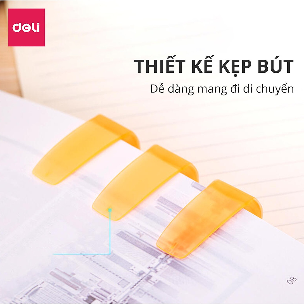 Bút highlight nhấn dòng dạ quang Deli - Cam/ Vàng/ Xanh Lá/ Hồng/ Xanh Dương - S625