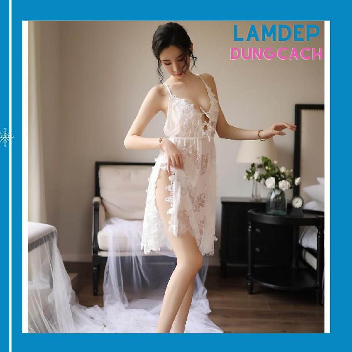 Váy ngủ sexy gồm quần lọt khe nữ  Màu Tím Trắng Đen Free size  Khêu gợi