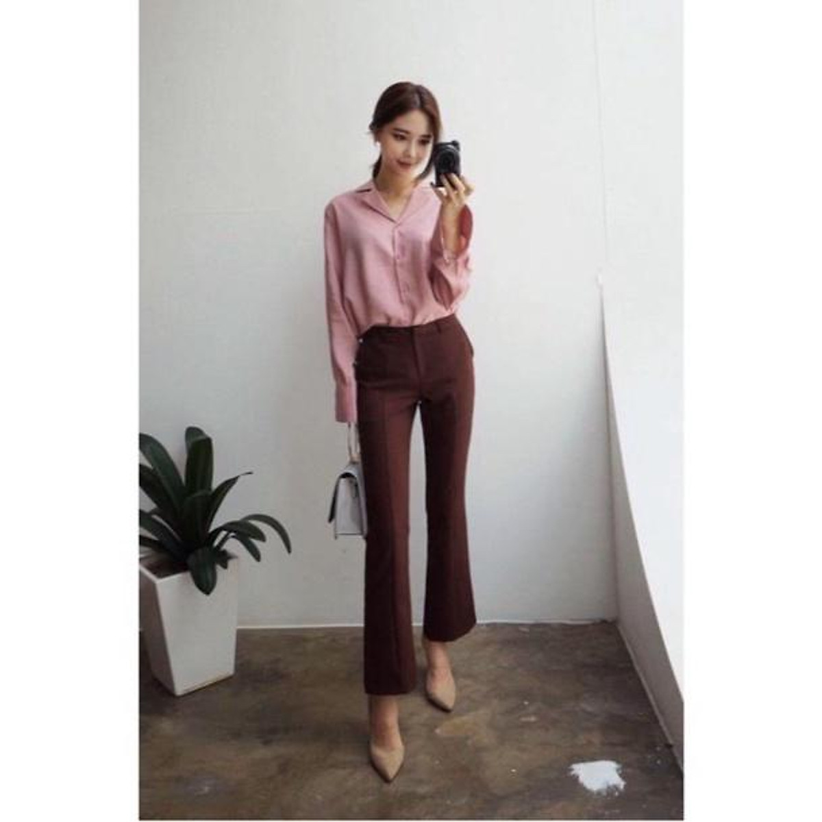 Quần tây công sở ống loe vải tuyết mưa coco land deal xịn, chất xịn giá tốt