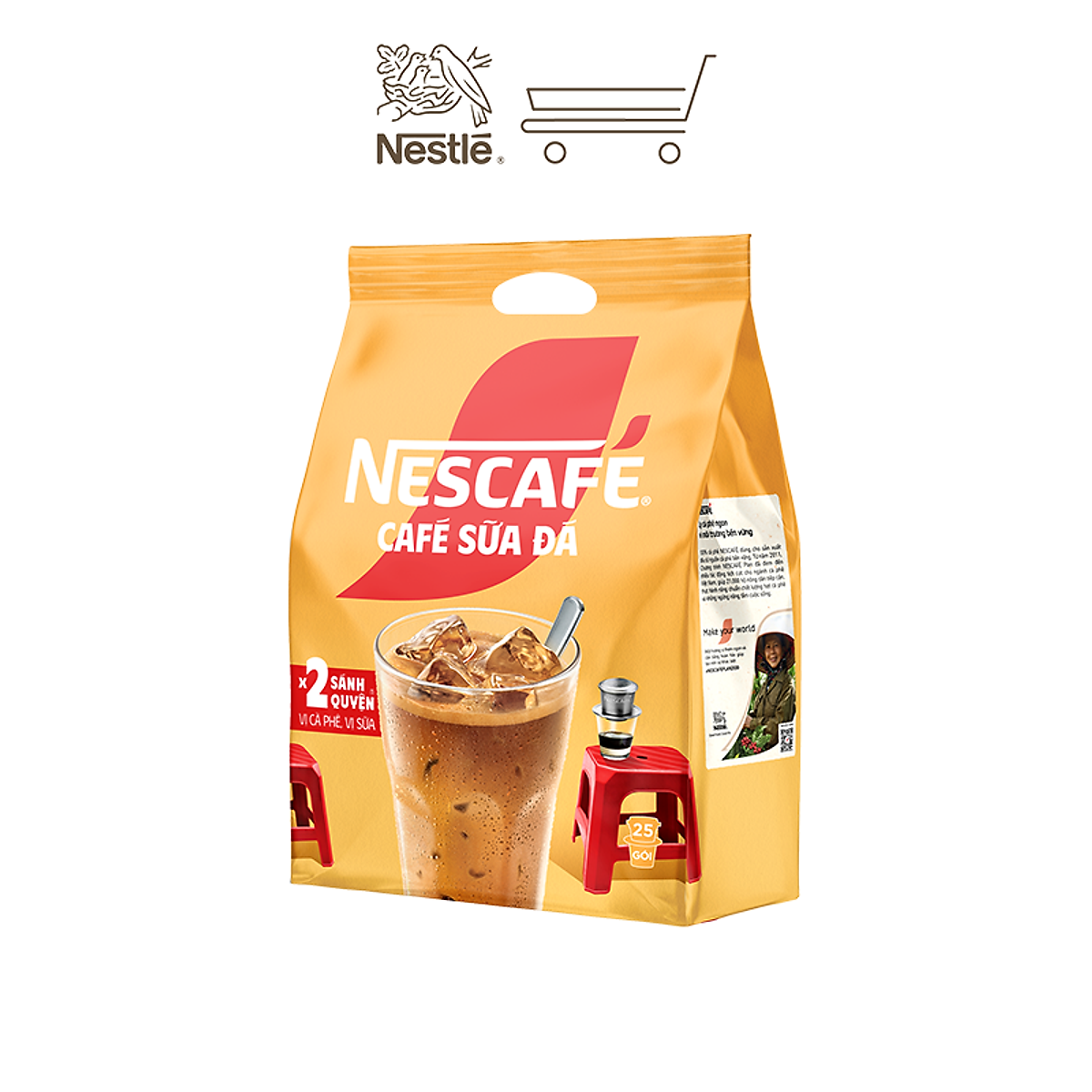 Combo 2 Bịch Cà Phê Sữa NESCAFE - Bịch 25 gói