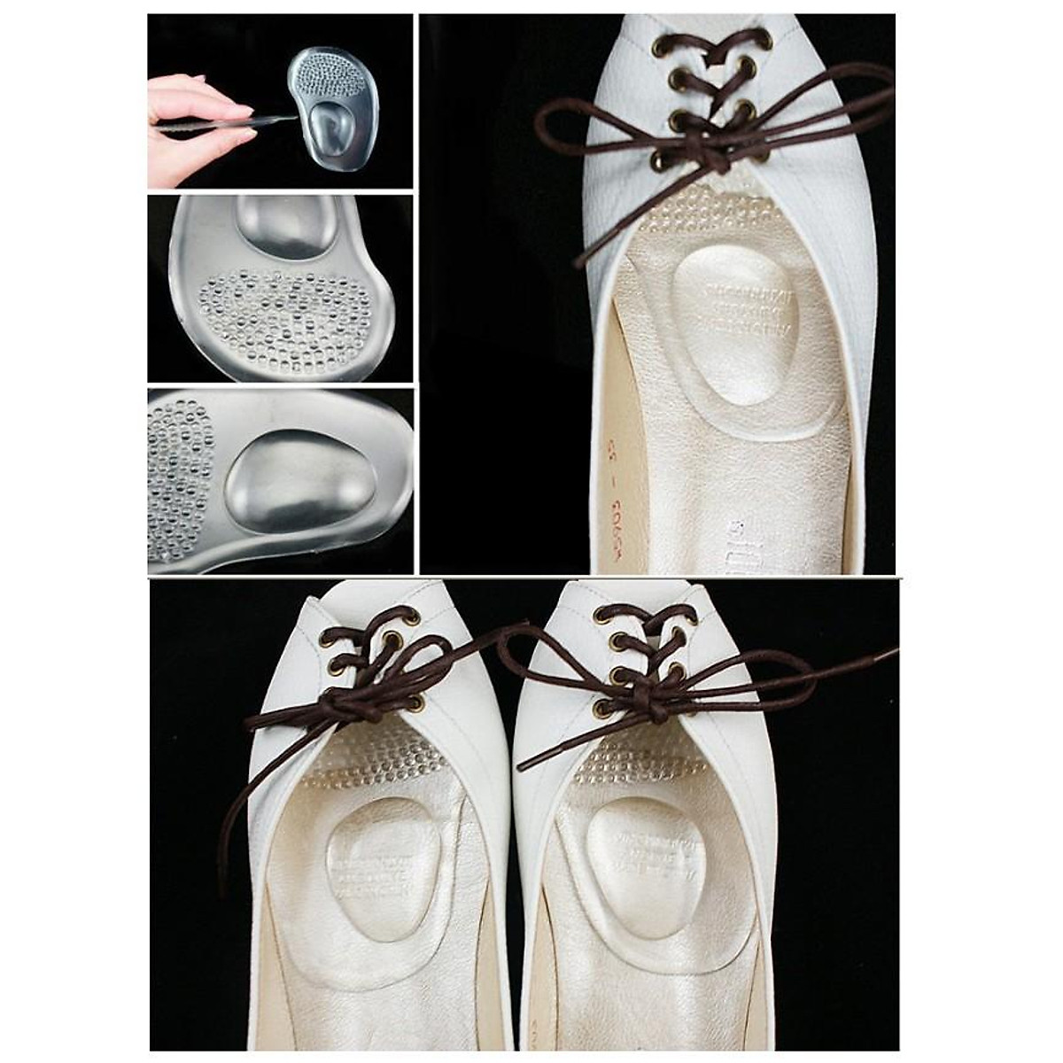 Bộ 2 miếng lót giày silicon massage bảo vệ chống đau chân