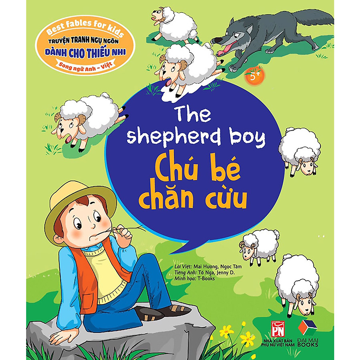 Truyện Tranh Ngụ Ngôn Dành Cho Thiếu Nhi: Chú Bé Chăn Cừu ( Song Ngữ Anh - Việt)