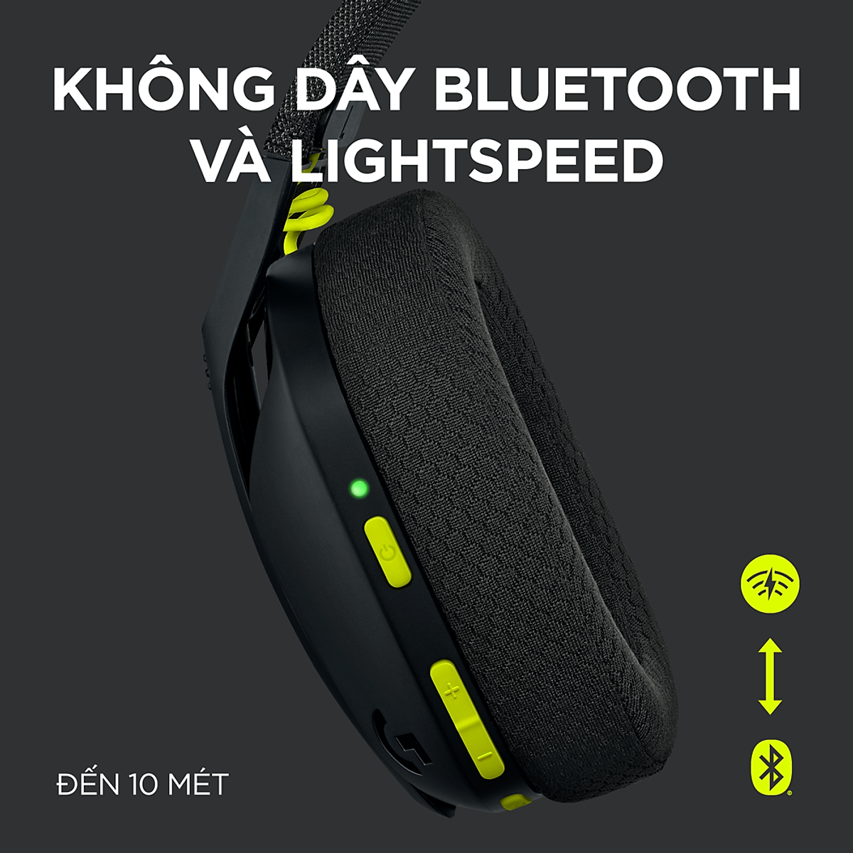 Tai nghe game không dây Bluetooth và Lighspeed Logitech G435 – Mic ảo tích hợp, nhẹ, tương thích PC, Điện thoại, PS4, PS5 - Hàng chính hãng