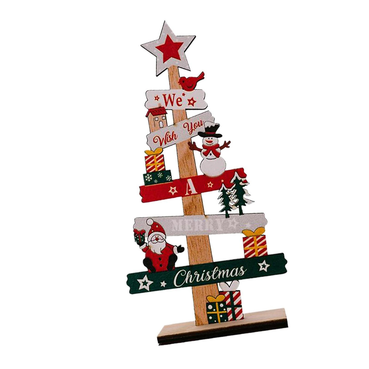 Tabletop Christmas Tree Signs Plaque Xmas Decor for Windowsill ...