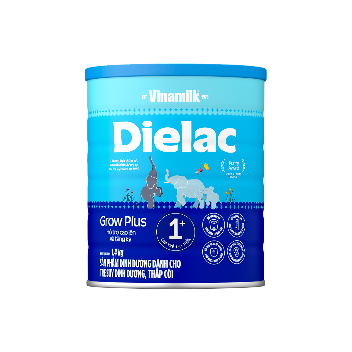 Sữa Bột Vinamilk Dielac Grow Plus 1+ ( 1500g / Hộp Thiếc)