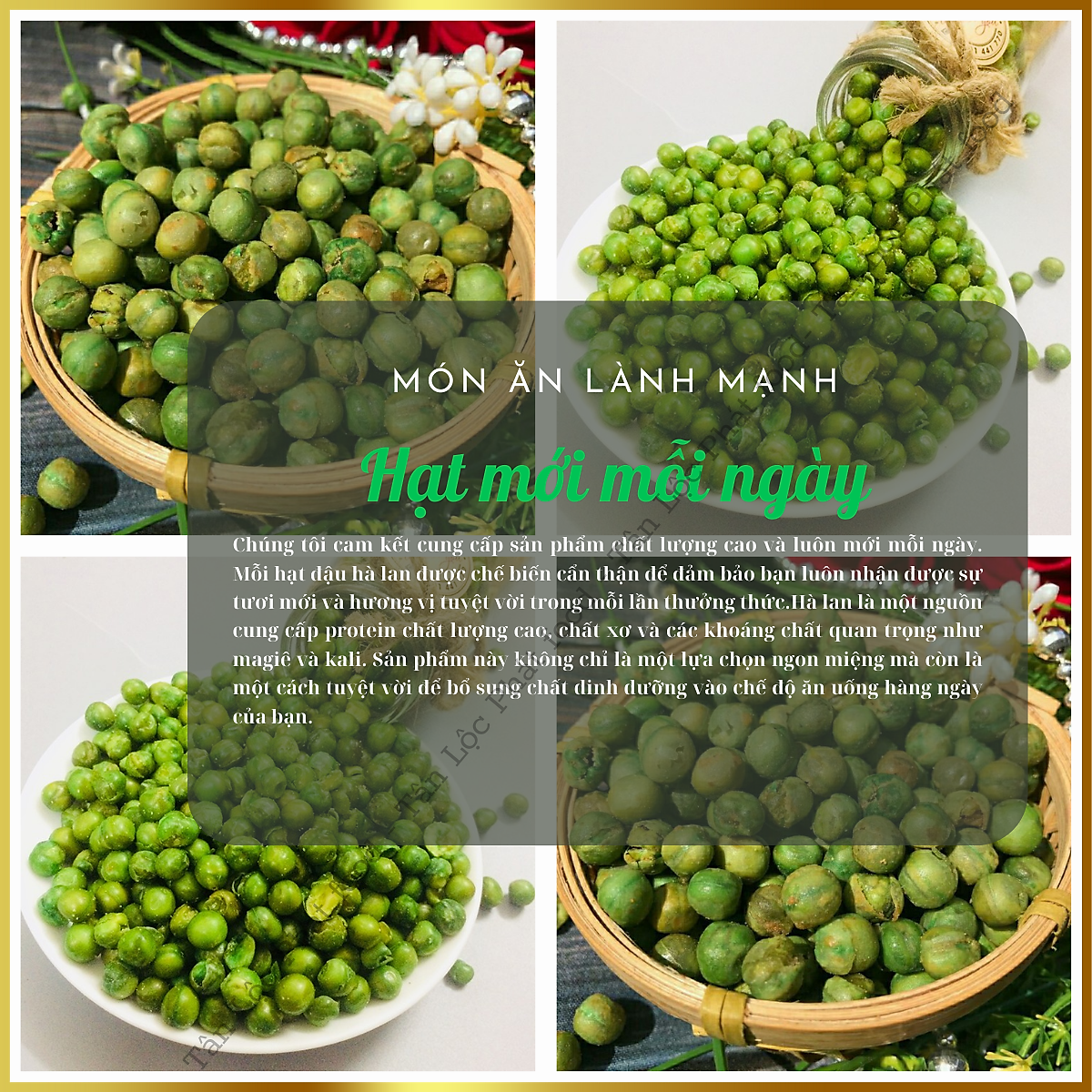 Đậu Hà Lan rang muối đặc biệt thơm ngon hiệu Tân Lộc Phát 250G