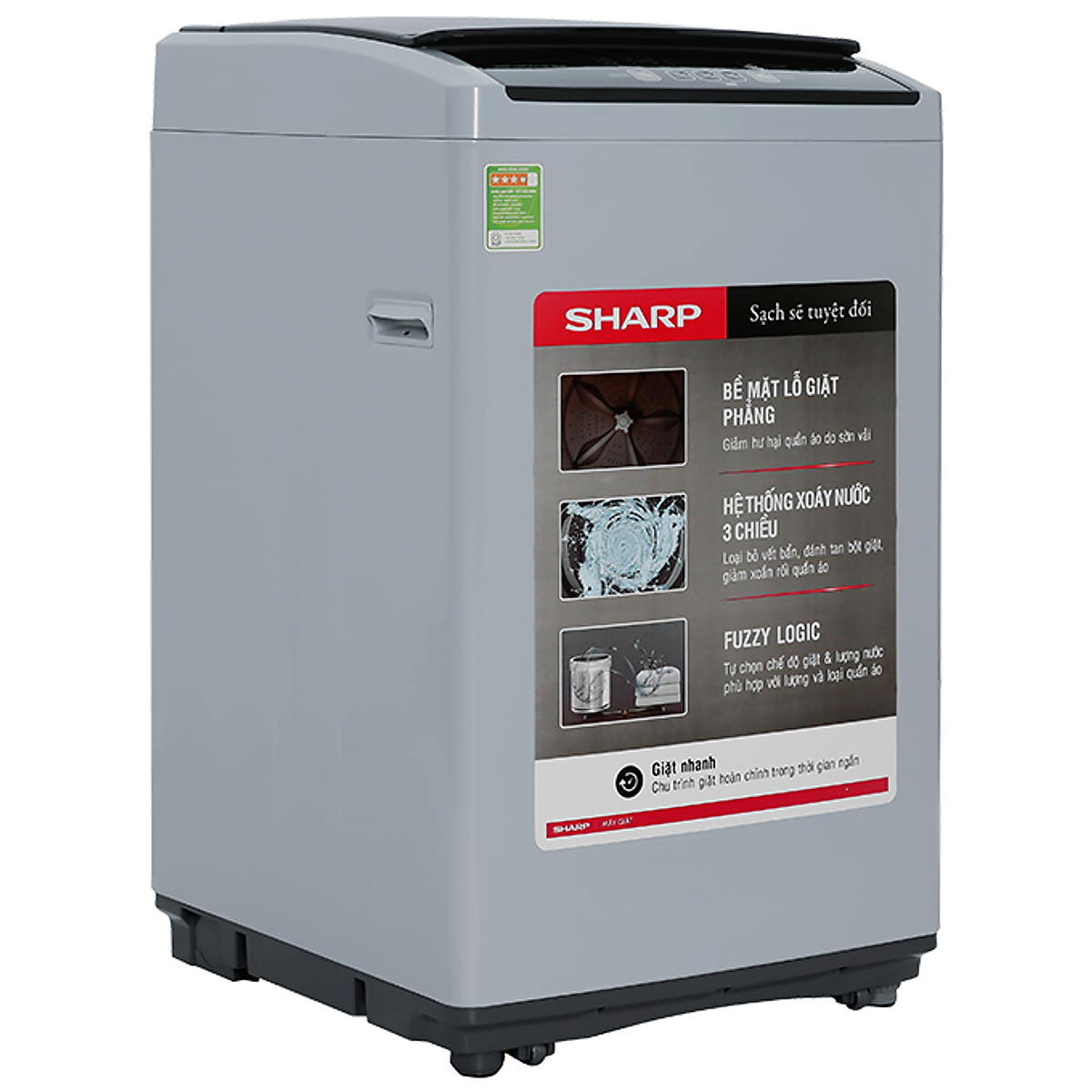 Máy Giặt Sharp Inverter 7.5 Kg ES-Y75HV-S -Hàng chính hãng( Chỉ giao HCM)