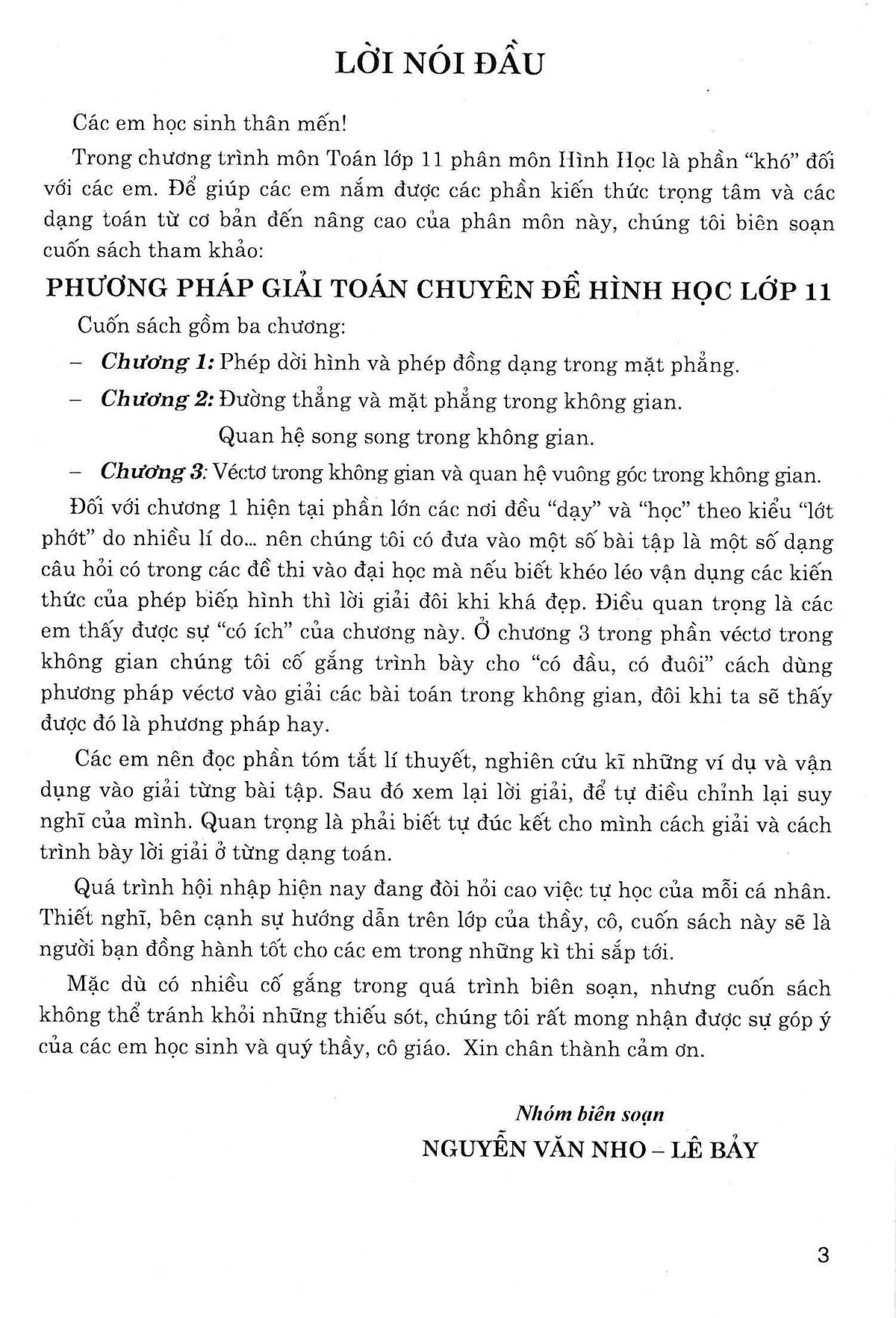 Phương Pháp Giải Toán Chuyên Đề Hình Học 11